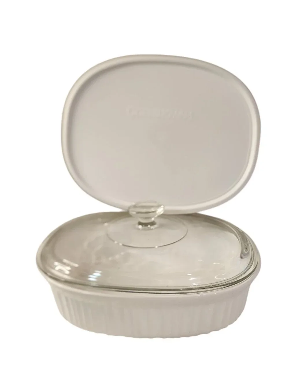 CorningWare French White 2.5 qt seal and glass lid